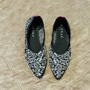 Serra Black Leopard Print Flats
